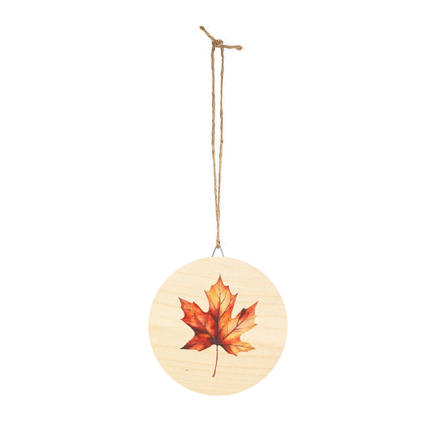 Autumn Leaf Wooden Ornament