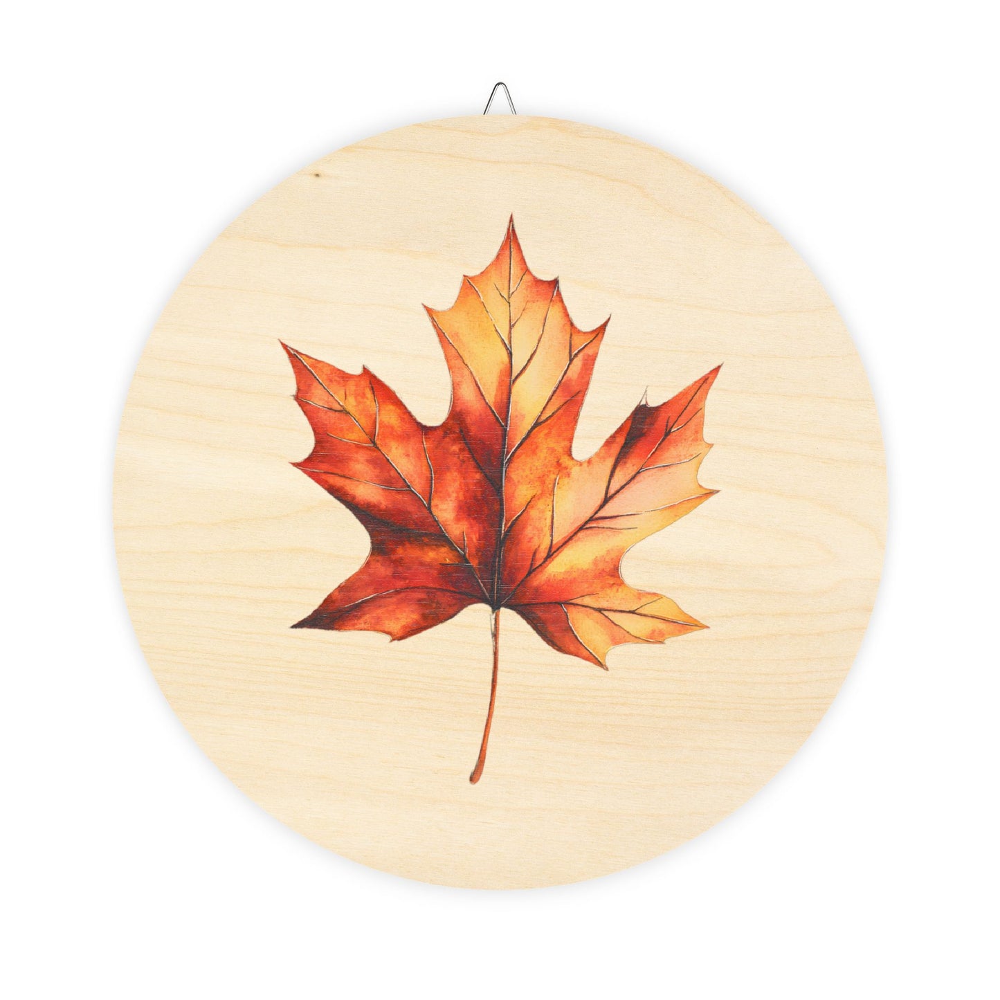 Autumn Leaf Wooden Ornament