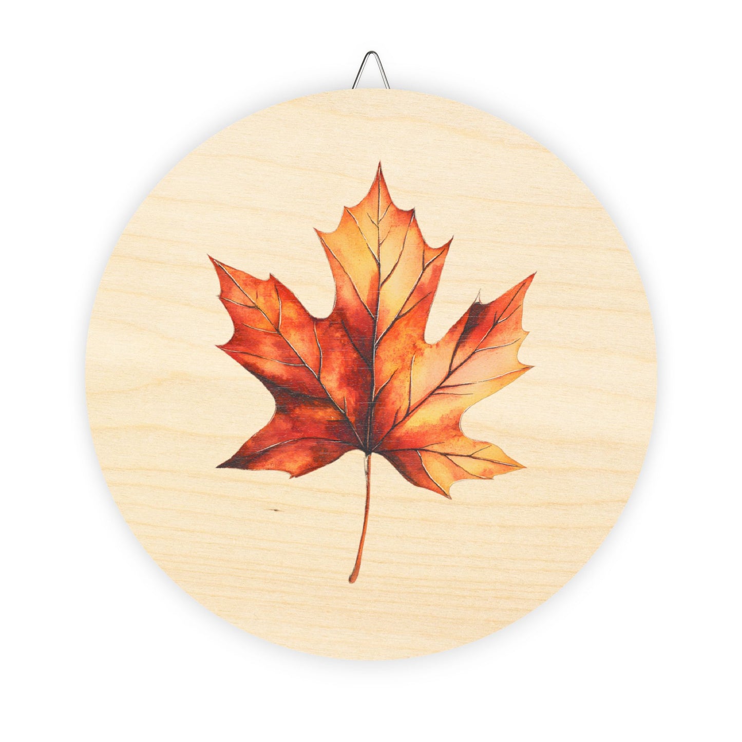 Autumn Leaf Wooden Ornament