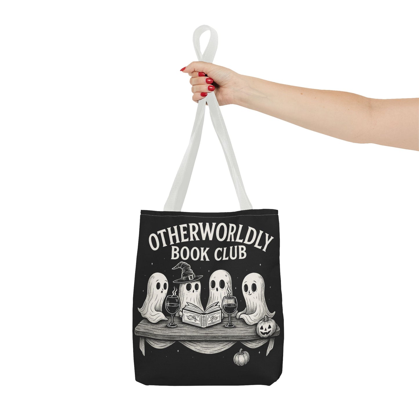 Otherworldly Book Club Tote Bag, Ghostly Gift for Readers, Halloween Accessories, Literary Tote, Spooky Book Lovers