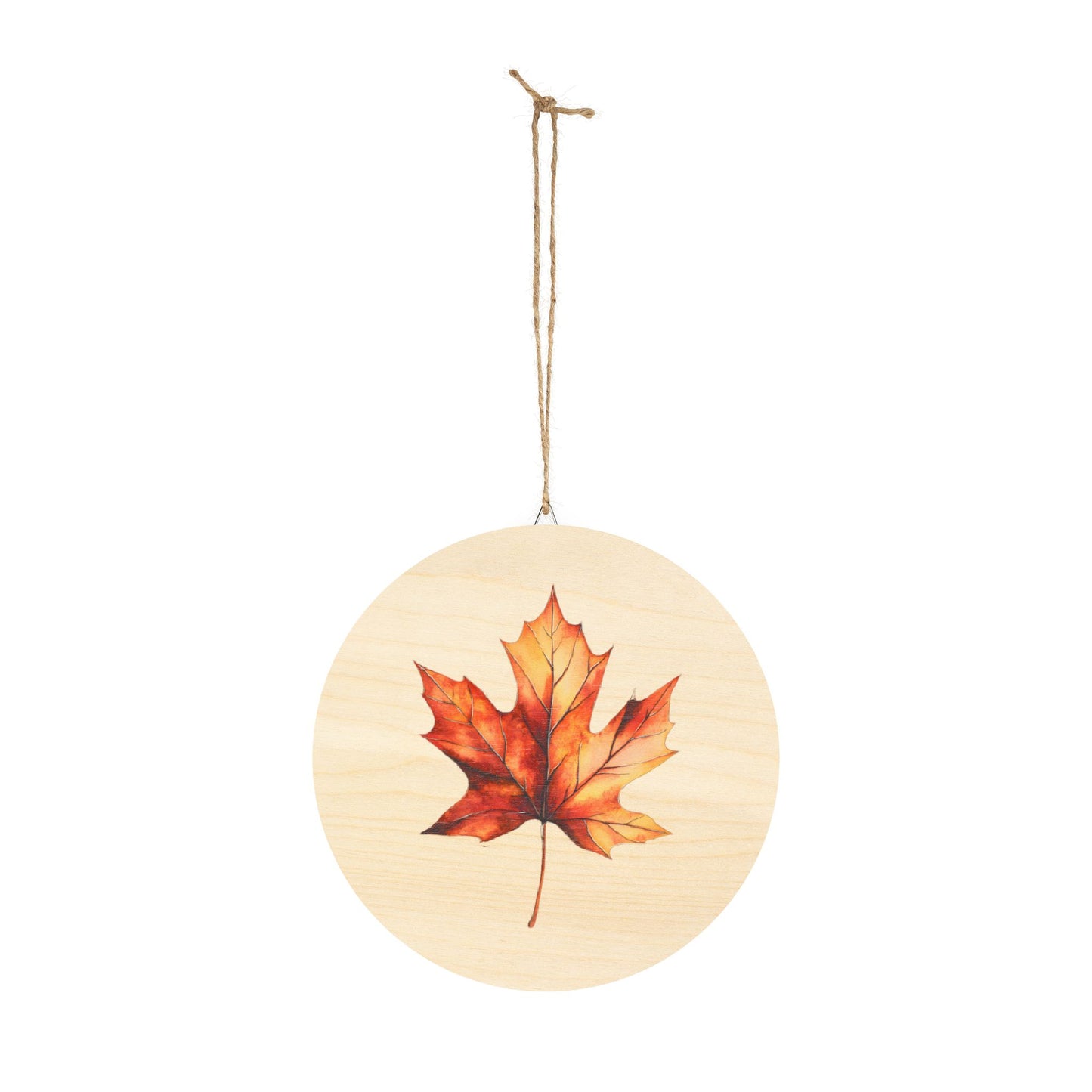 Autumn Leaf Wooden Ornament