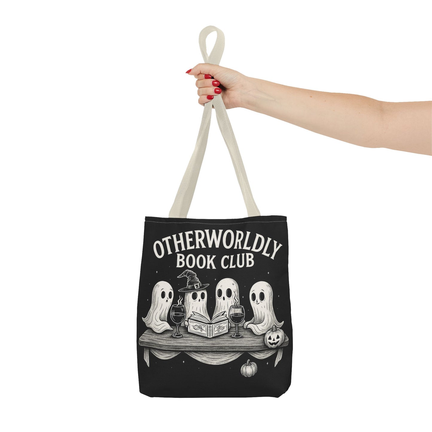 Otherworldly Book Club Tote Bag, Ghostly Gift for Readers, Halloween Accessories, Literary Tote, Spooky Book Lovers