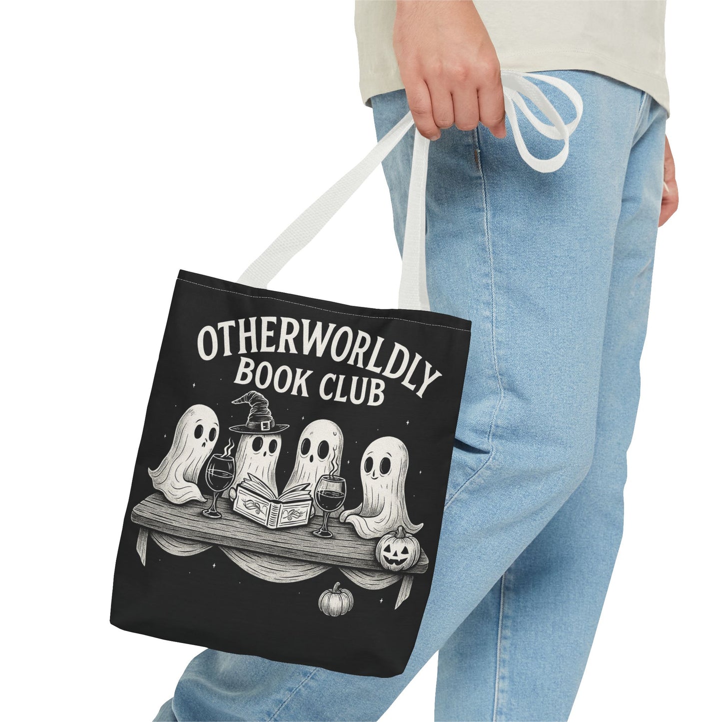Otherworldly Book Club Tote Bag, Ghostly Gift for Readers, Halloween Accessories, Literary Tote, Spooky Book Lovers