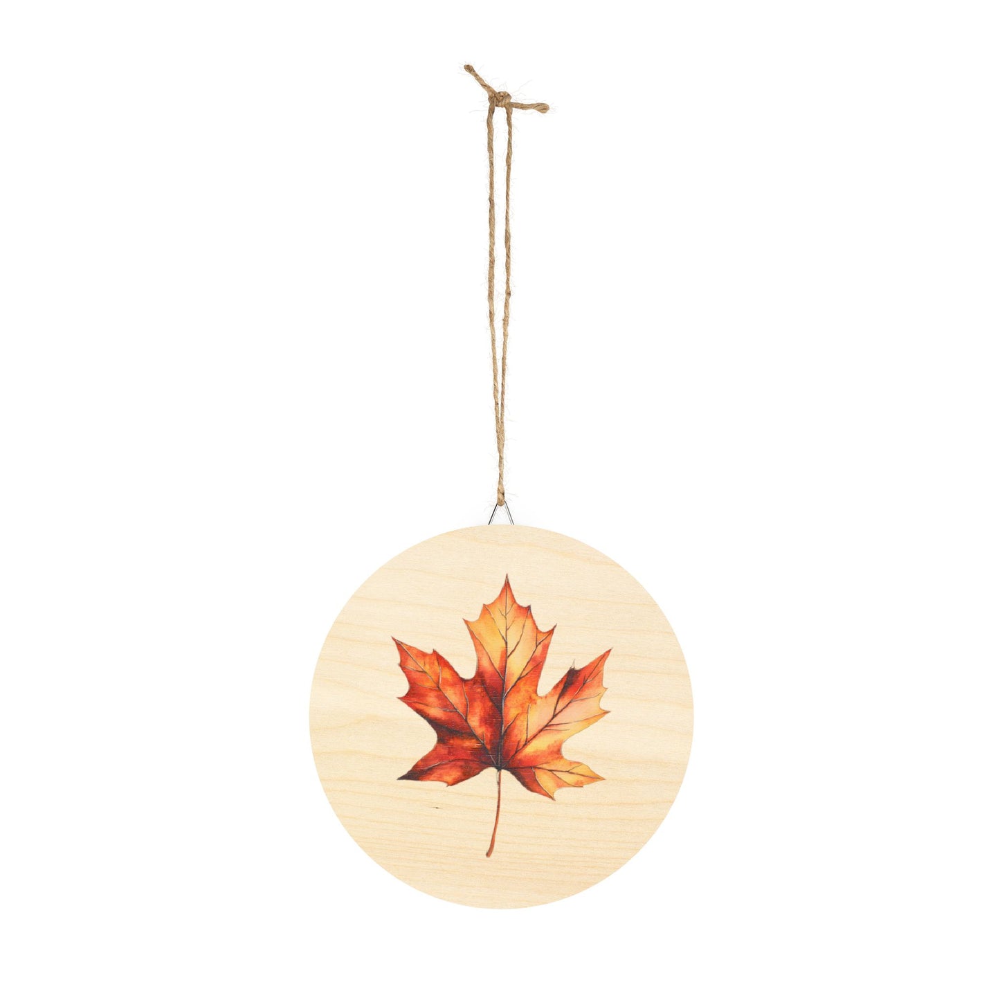 Autumn Leaf Wooden Ornament