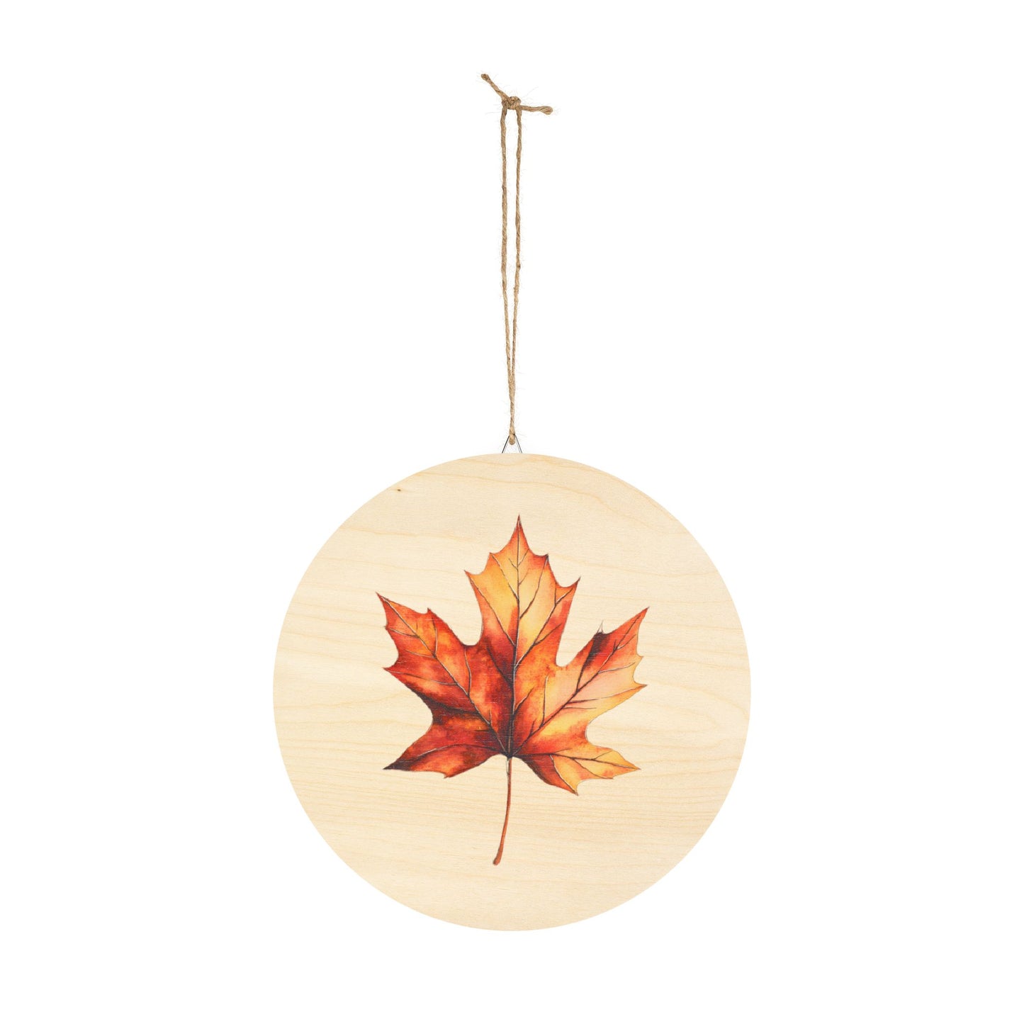 Autumn Leaf Wooden Ornament