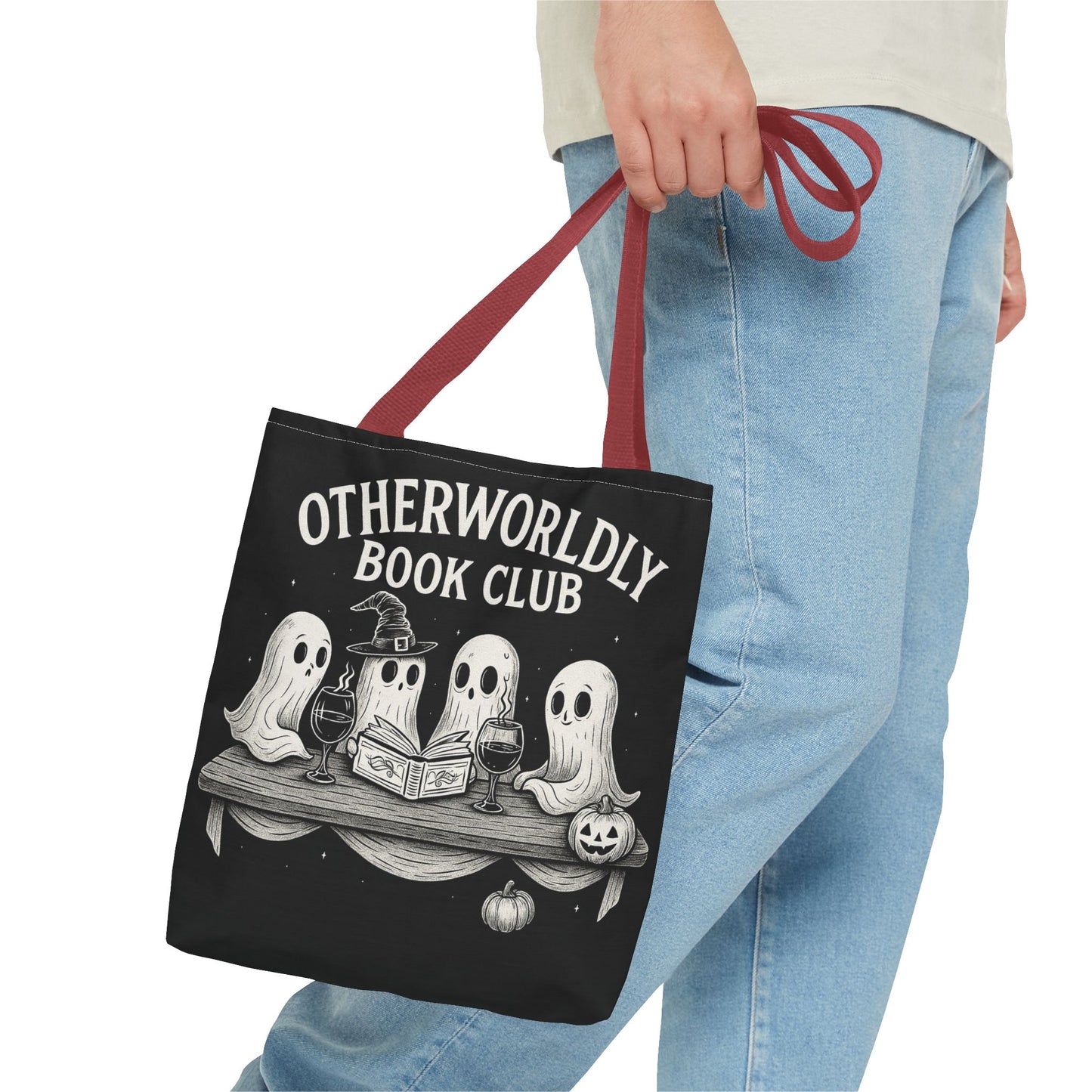 Otherworldly Book Club Tote Bag, Ghostly Gift for Readers, Halloween Accessories, Literary Tote, Spooky Book Lovers
