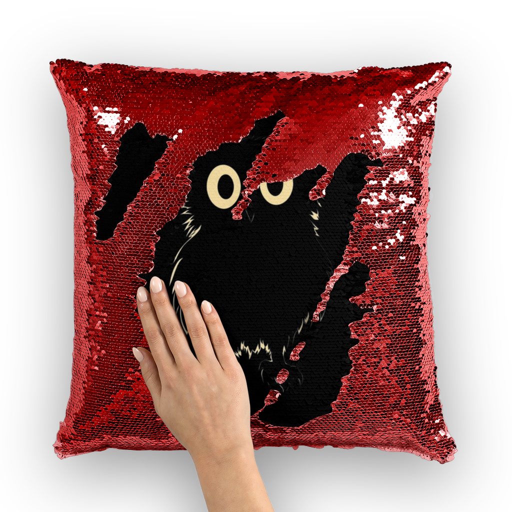 Baby owl Sequin Cushion Cover