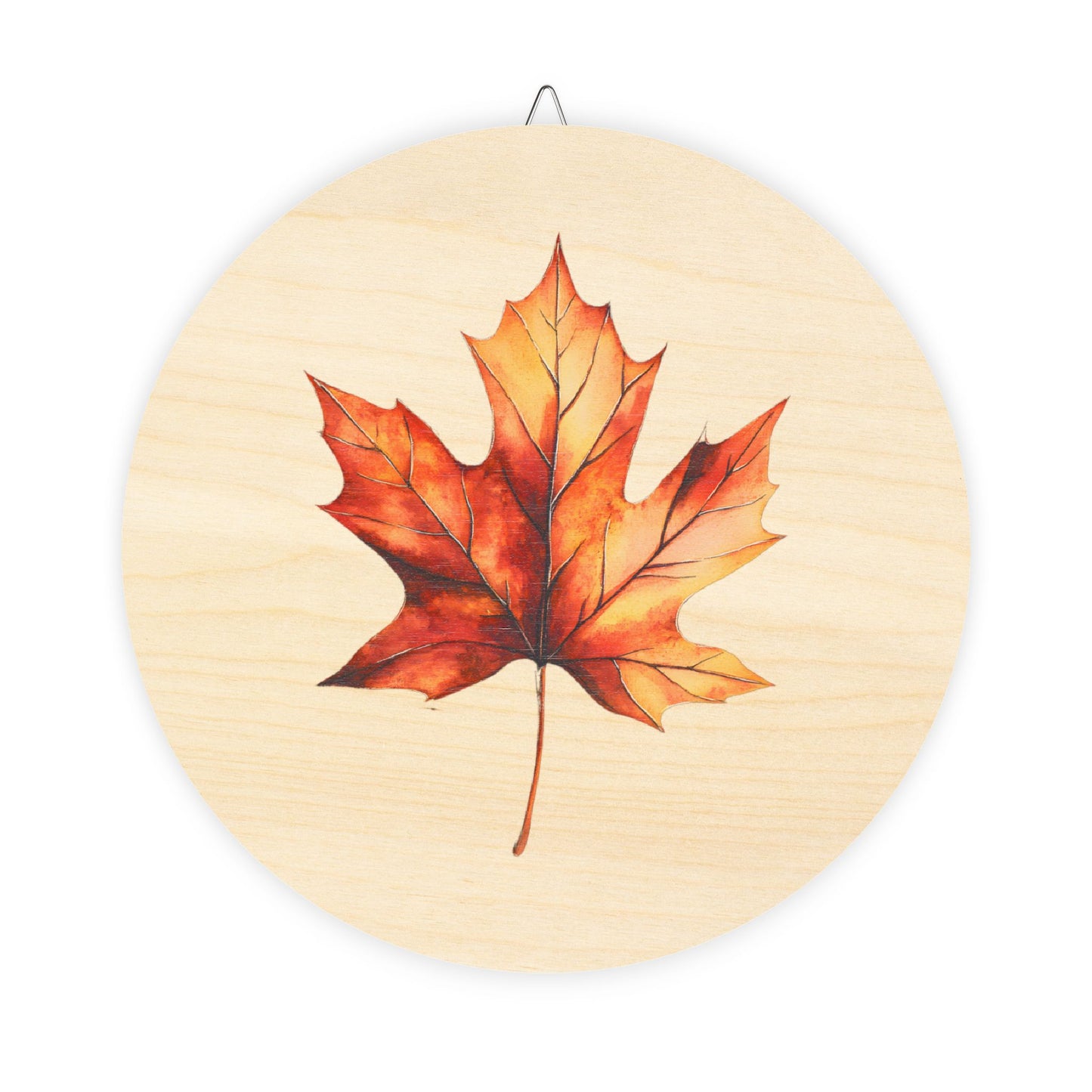 Autumn Leaf Wooden Ornament