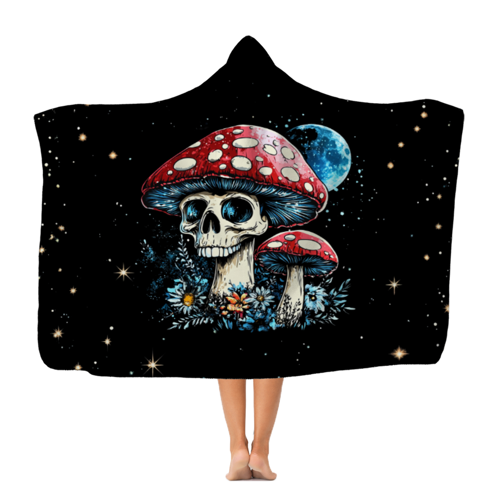 Cosmic Shrooms Classic Adult Hooded Blanket