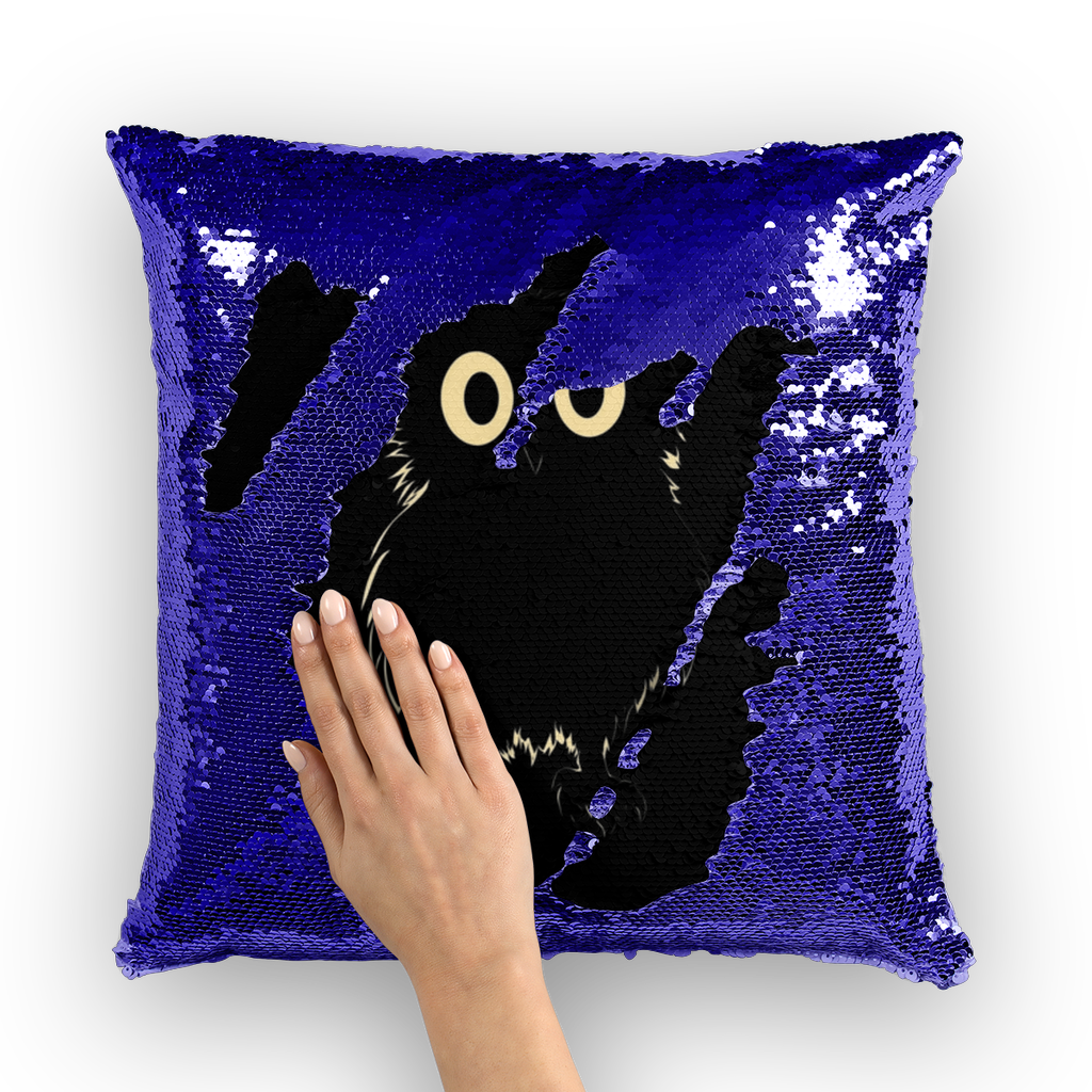 Baby owl Sequin Cushion Cover