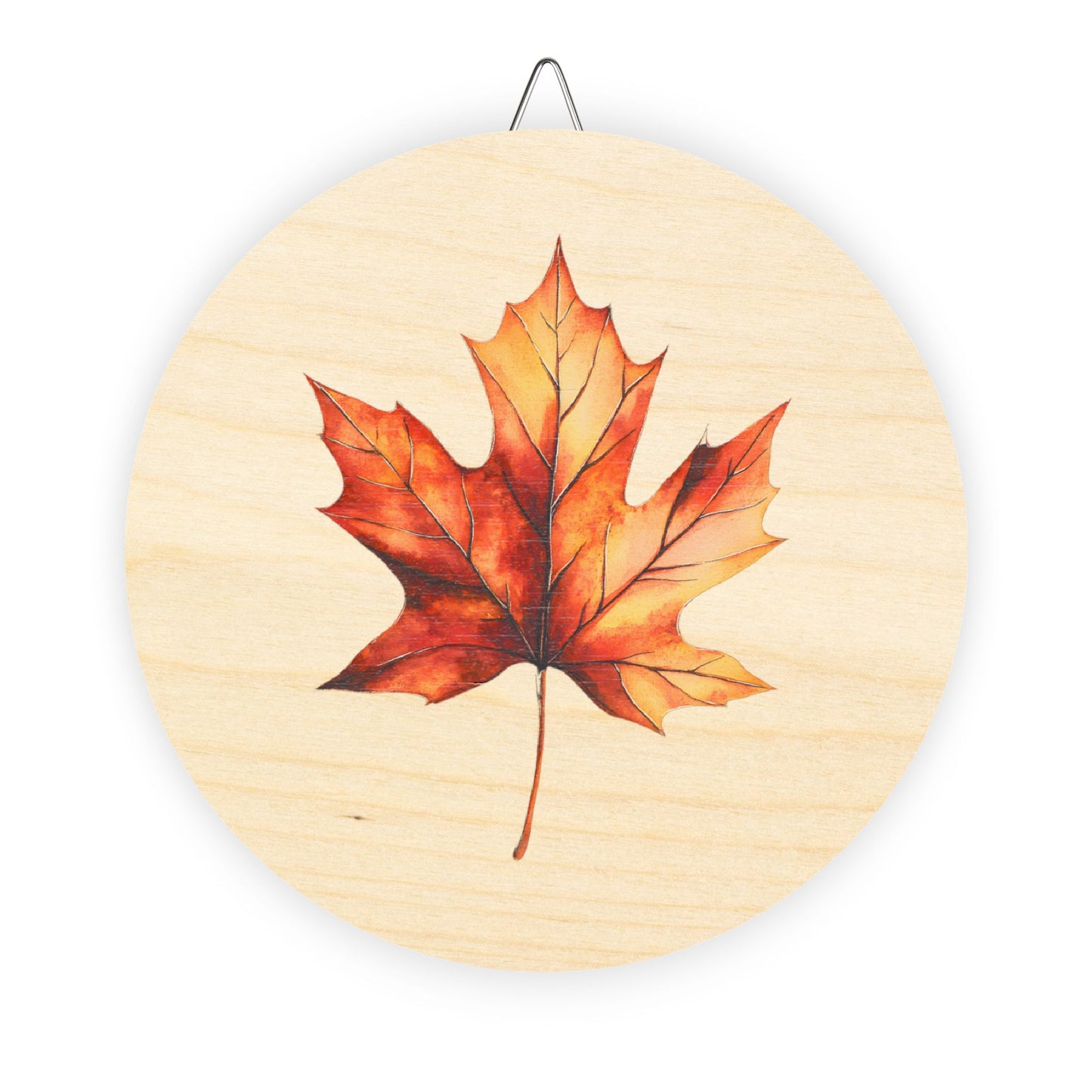 Autumn Leaf Wooden Ornament