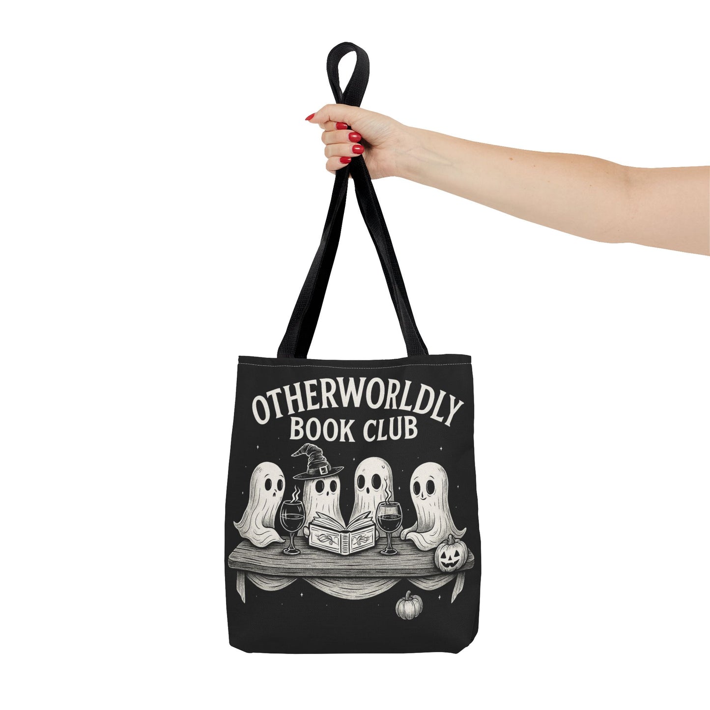 Otherworldly Book Club Tote Bag, Ghostly Gift for Readers, Halloween Accessories, Literary Tote, Spooky Book Lovers