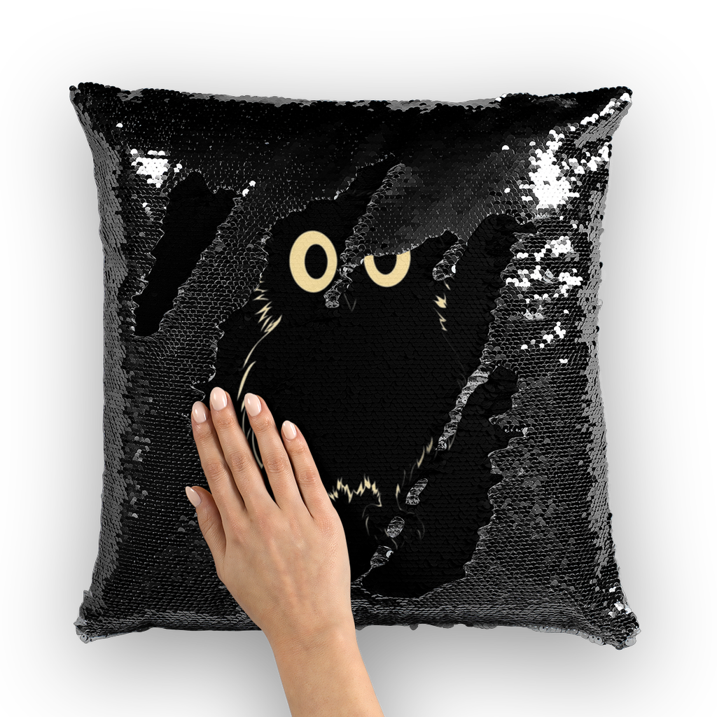 Baby owl Sequin Cushion Cover