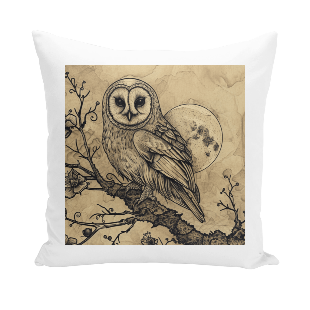 Moonbound Owl Throw Pillows