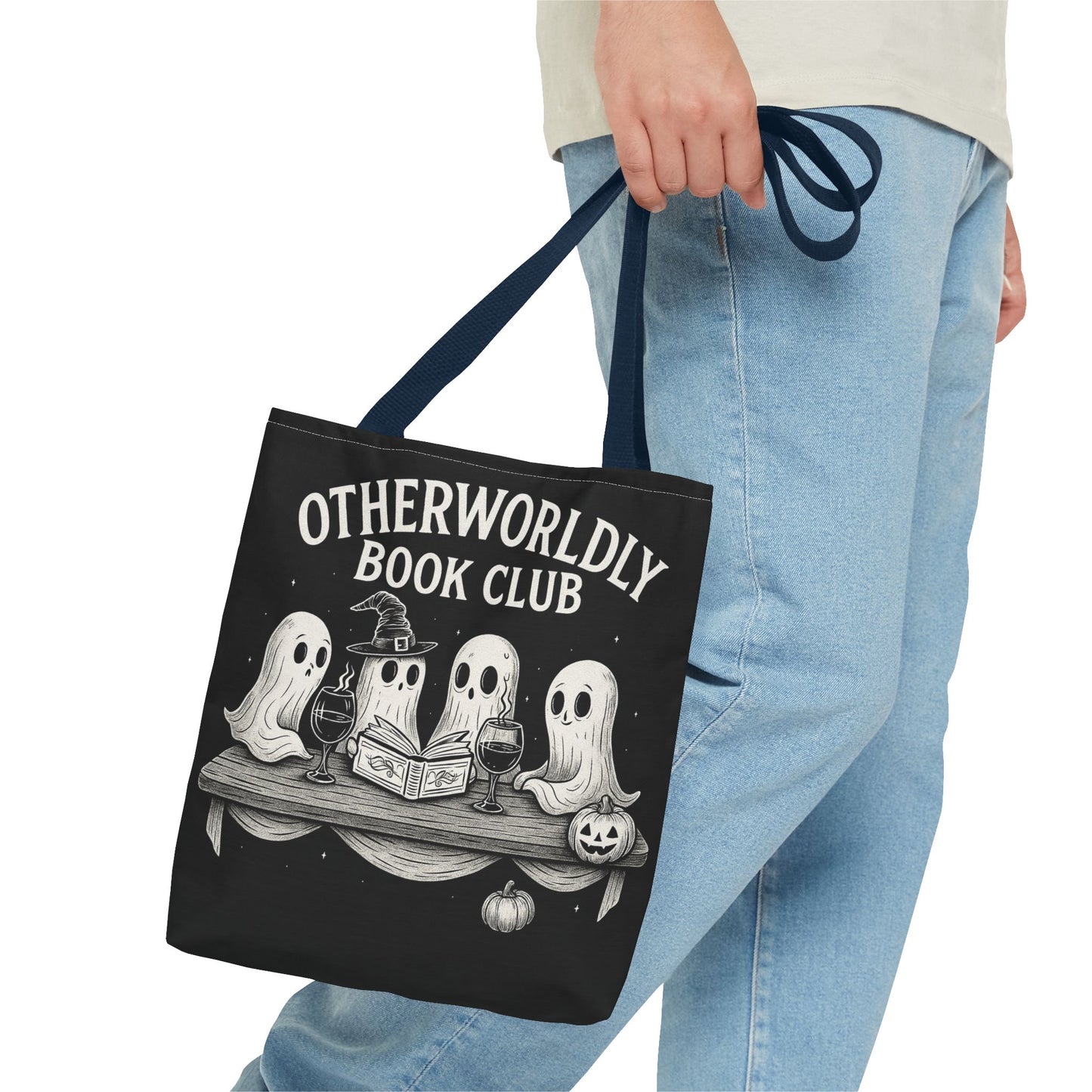 Otherworldly Book Club Tote Bag, Ghostly Gift for Readers, Halloween Accessories, Literary Tote, Spooky Book Lovers