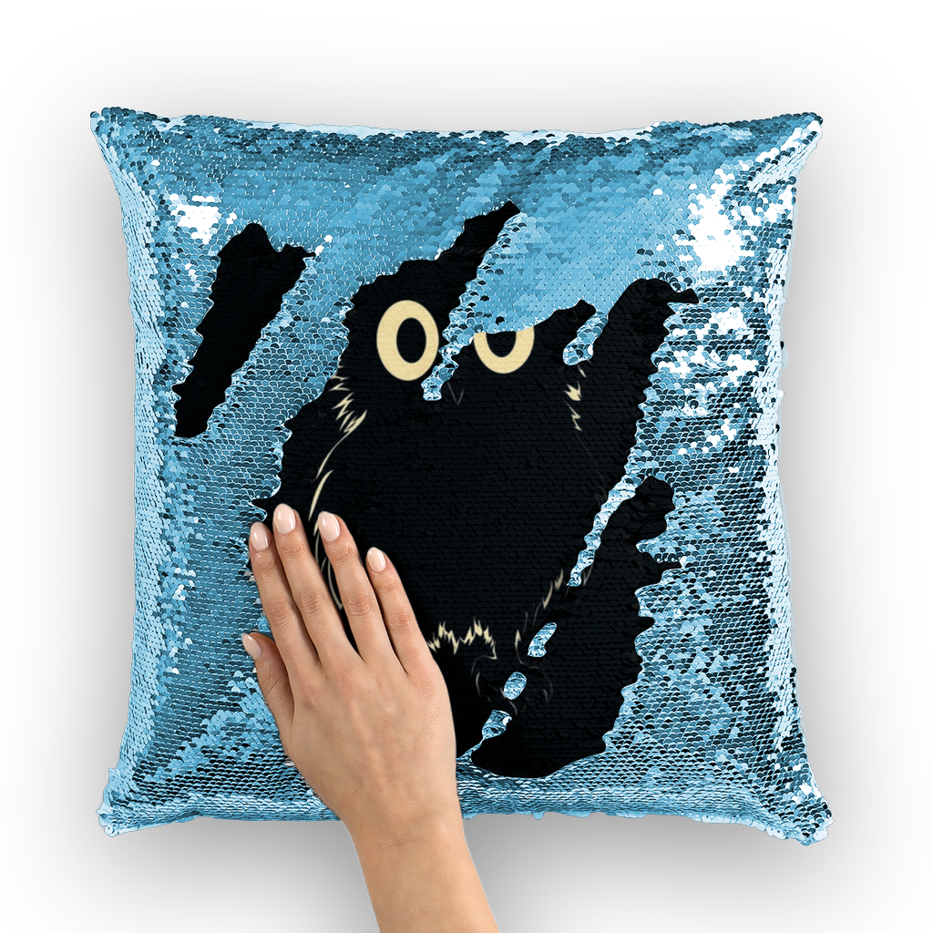 Baby owl Sequin Cushion Cover