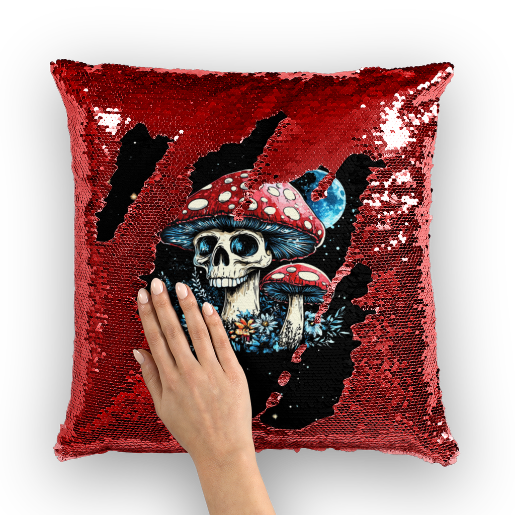 Cosmic Shrooms Sequin Cushion Cover