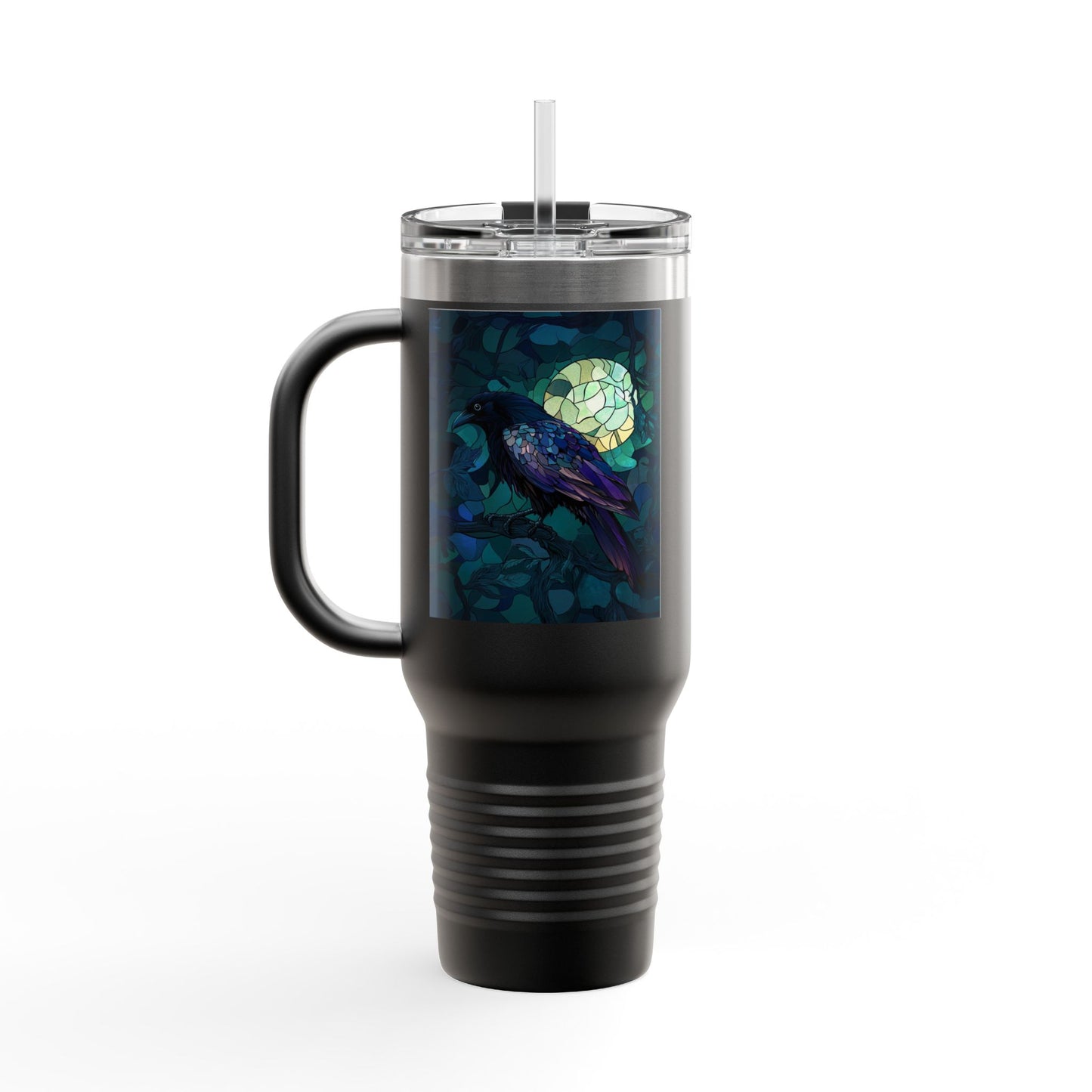 Stained Glass Raven Art 40oz Tumbler