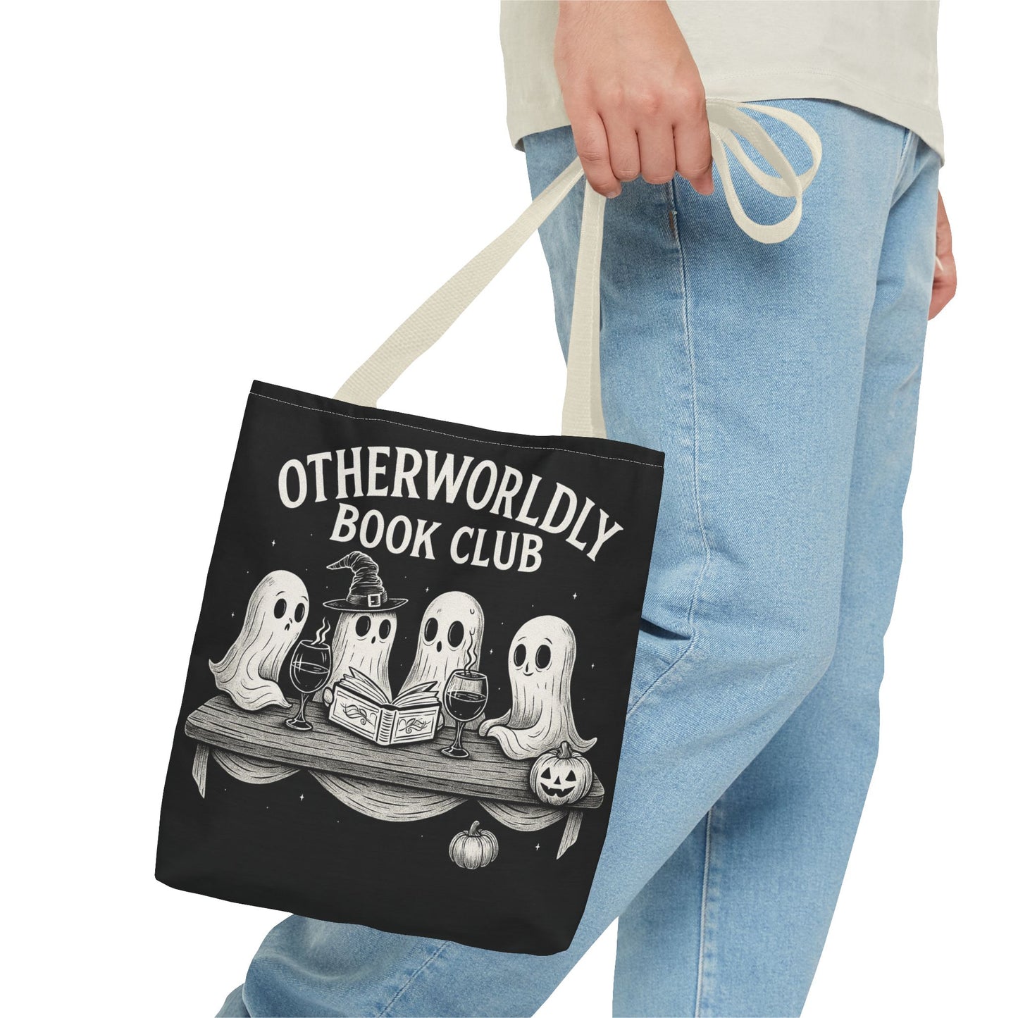 Otherworldly Book Club Tote Bag, Ghostly Gift for Readers, Halloween Accessories, Literary Tote, Spooky Book Lovers