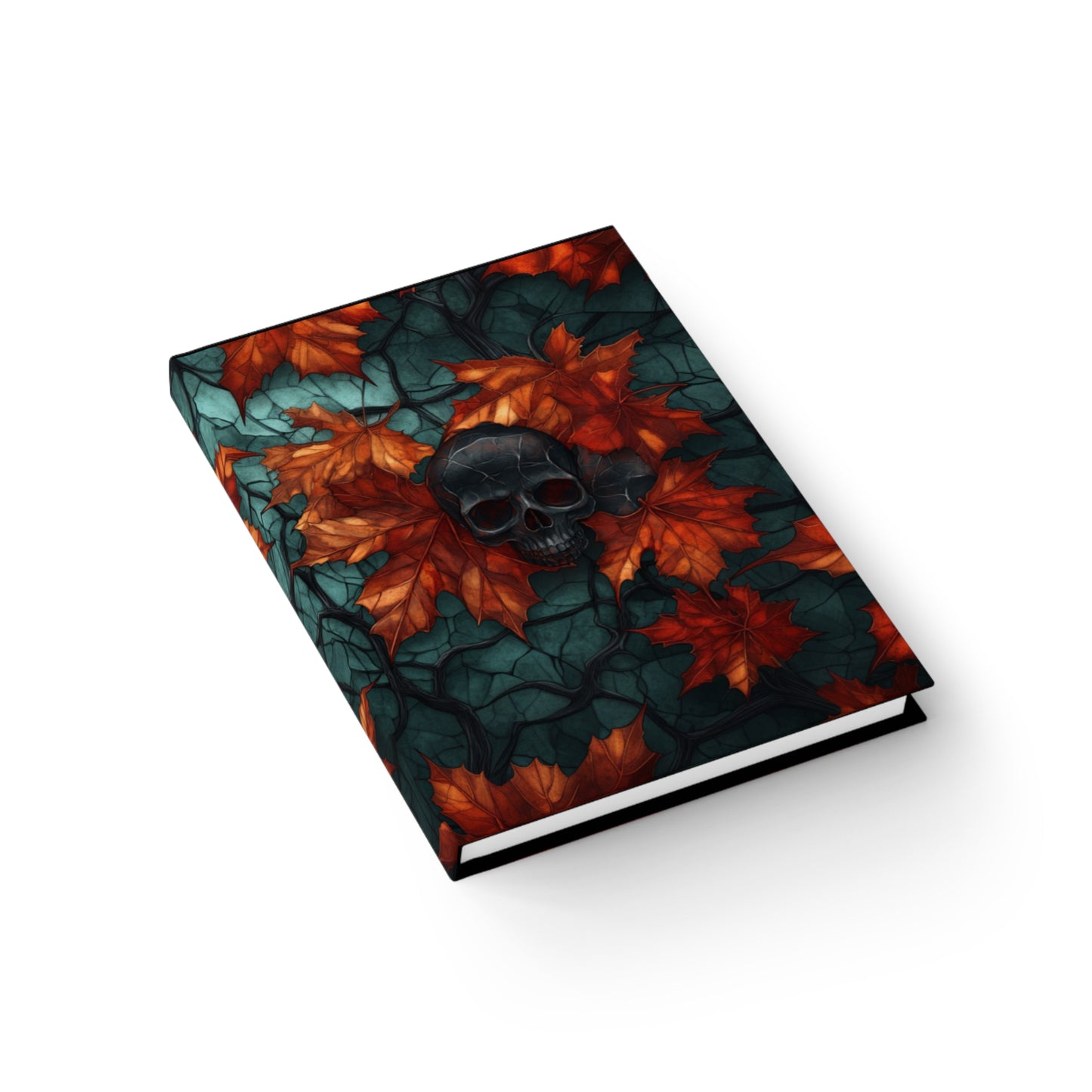 Fall Leaves and Skull Journal