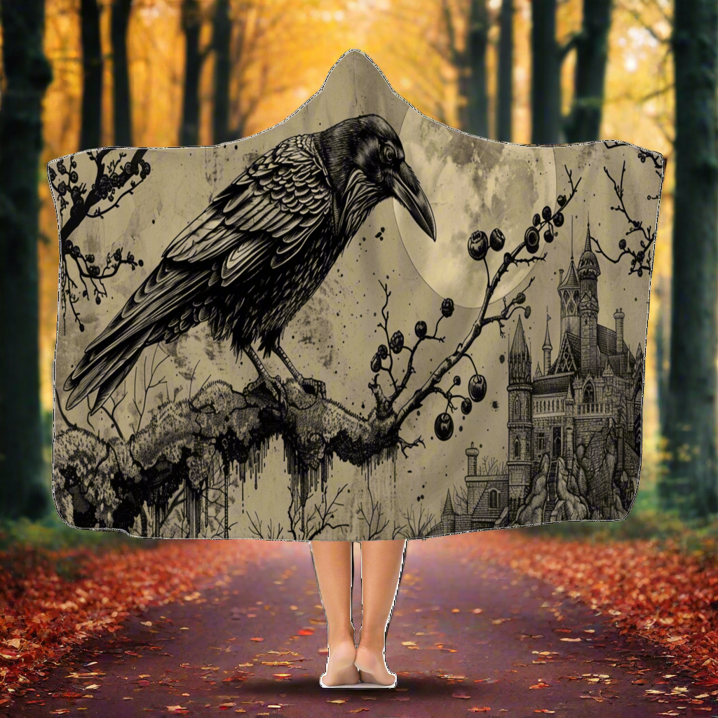 Moonbound Raven Moonbound Raven Hooded Blanket