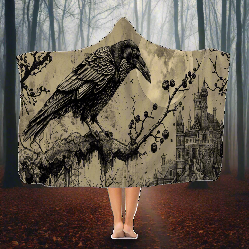 Moonbound Raven Moonbound Raven Hooded Blanket