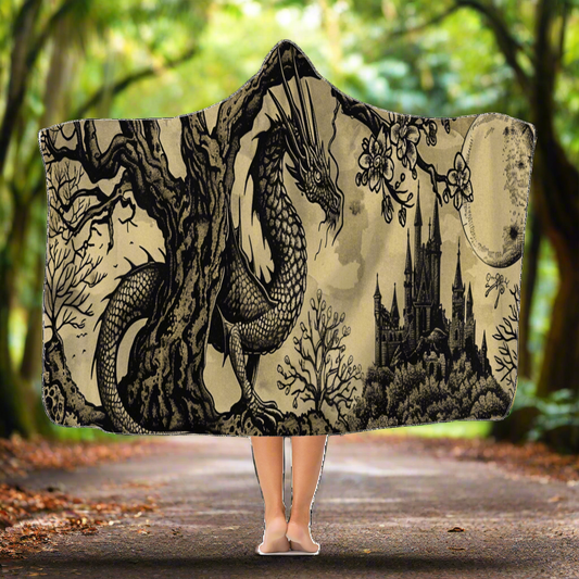 Moonbound Dragon Hooded Blanket