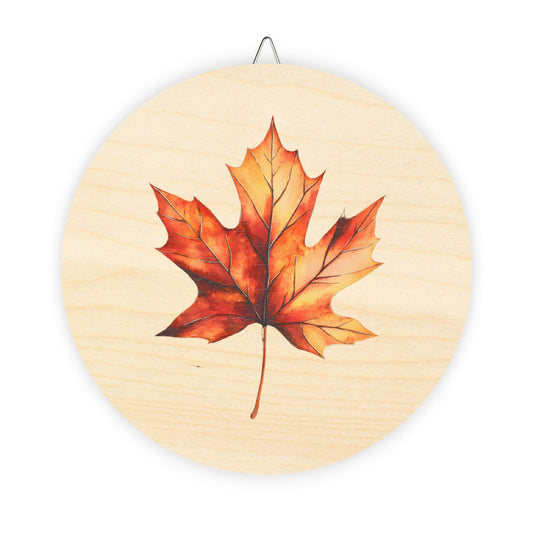 Autumn Leaf Wooden Ornament