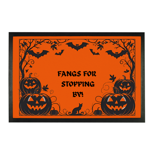 doormat Fangs for Stopping By! Doormat