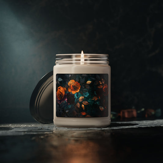Gothic Floral Candle