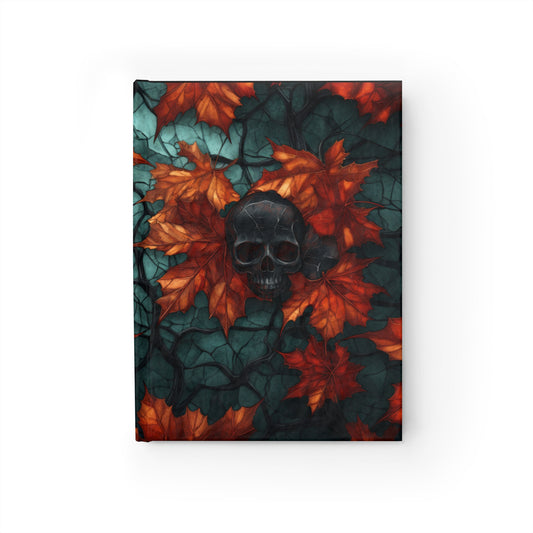 Fall Leaves and Skull Journal