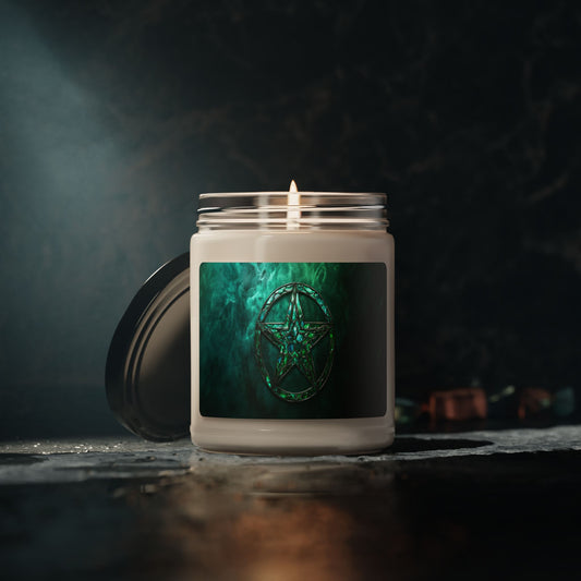 Emerald Pentacle Candle