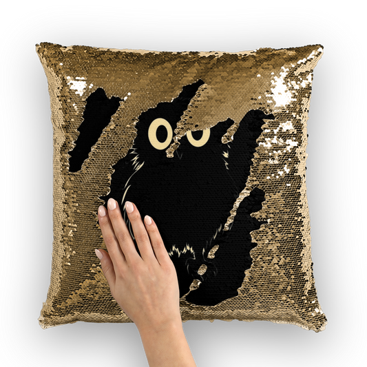 Baby owl Sequin Cushion Cover